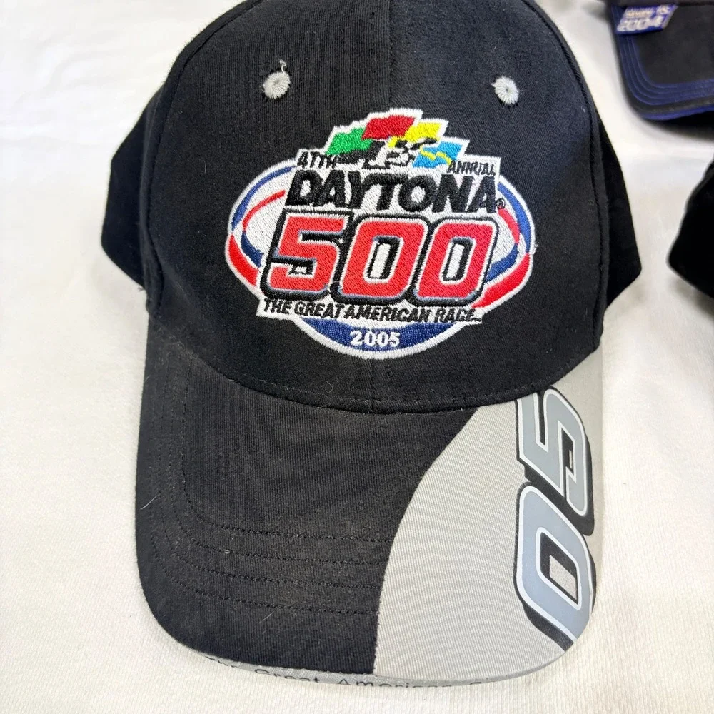 Lot 4 Vtg Daytona 500 Baseball Hats Embroidered Disney Mickey Anniv. '04-08'